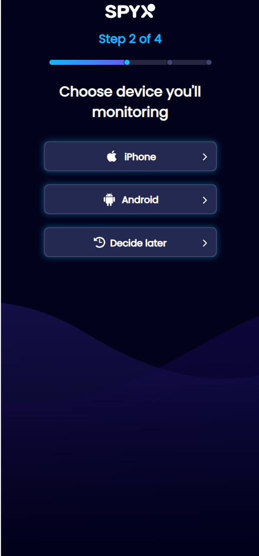 Choose the type of device you'll monitor